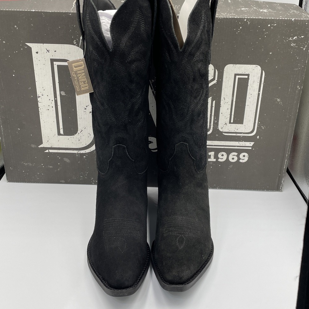 Dingo‎ Out West Women's Suede / Black Cowgirl Boots Size 9.5 NEW DI920 - Picture 2 of 7